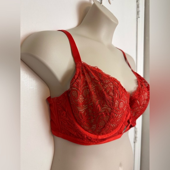 Adore Me Red Diara Contou Intimates Bra 42D #1596 - Picture 5 of 8